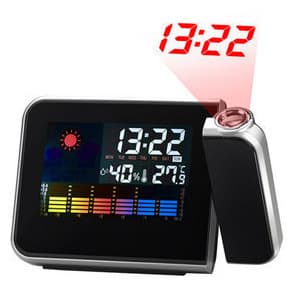 8190 Color Screen Digital Projection Clock - Cross-border Recommendation: Creative Perpetual Calendar Weather Clock, Electronic LED Projection Alarm Clock