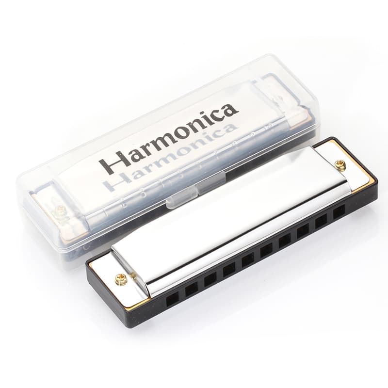 Educational toy, C major, 10-hole metal harmonica, toy musical instrument factory direct supply, harmonica wholesale for scenic spots.
