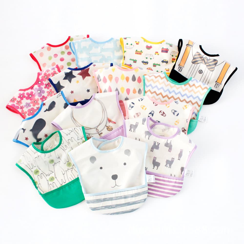 3D Disposable Baby Bib Waterproof Coverall Drool Bib New Style Anti-Spit-Up