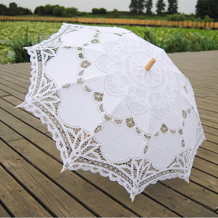 Craft umbrellas, lace umbrellas, dance props, photography and wedding embroidery, European princess crochet cotton umbrellas