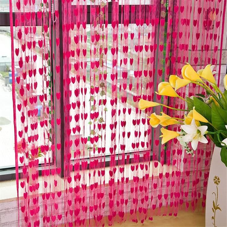 Stable Supply 1*2 Heart String Curtain Partition Door Curtain Wedding Decorative Curtain