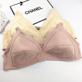 Plus Size Bra Wireless Middle-aged and Elderly Thin Cotton Innerwear Plus Size Bra New Women's Innerwear