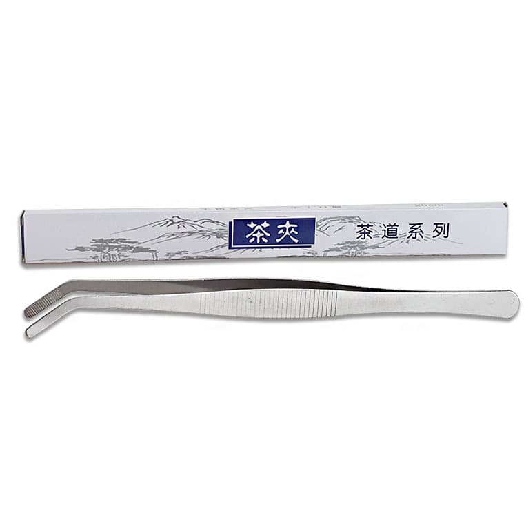 Gongfu Tea Set Matching - 19cm Thickened Stainless Steel Tea Tongs (13th Anniversary Store Celebration), 1.3mm Thick C-Type Tea Tongs