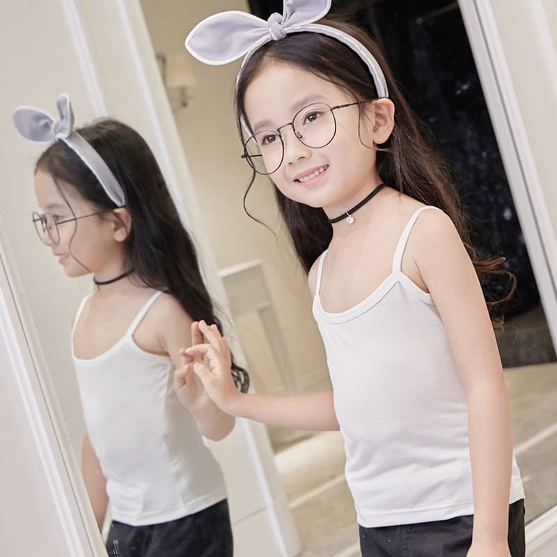 Modal Vest for Baby Girls Summer Sleeveless Tank Top White Infant Toddler Girls Basic Layer Children's Clothing