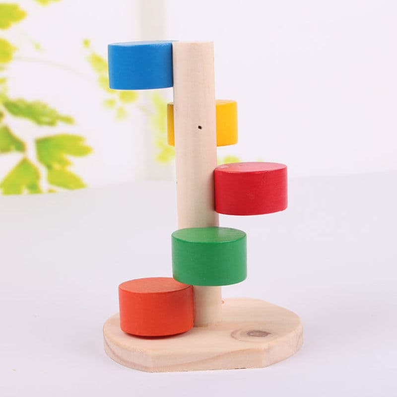 Hamster toy colorful cloud ladder climbing exercise fitness play solid wood color leisure molar stairs toy supplies