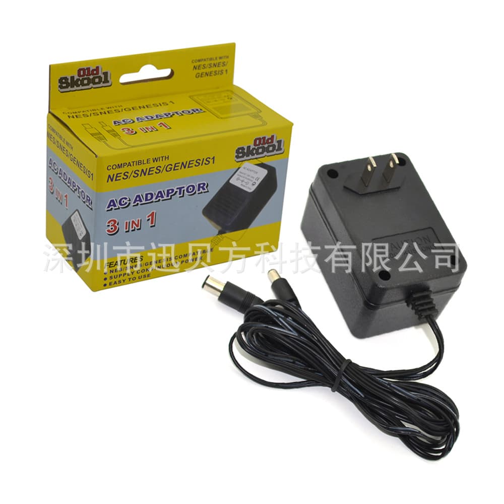 Sega Super Nintendo SNES Fire Bull 3-in-1 Fire Bull NES/SNES/Genesis 3in1AC Adapter