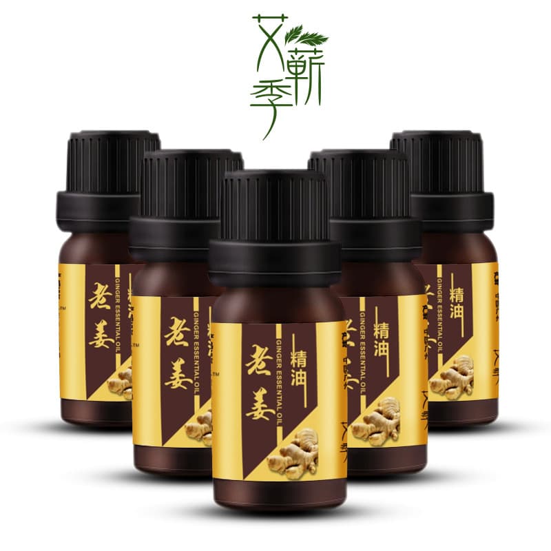 Ginger Essential Oil Plant Aromatherapy Compound Moisturizing Oil 10ml for Relaxing, Activating Body Massage and Gua Sha