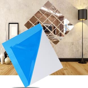 Multiple Size Square Mirror Wall Sticker 15*15cm 30*30CM Creative Home Decoration Set, Removable Mirror Sticker