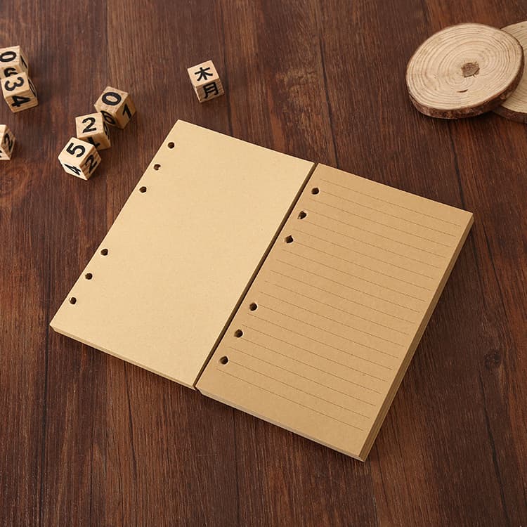 Simple and creative 6-hole A4A5A6B5 loose-leaf inner core notebook student note diary can print logo