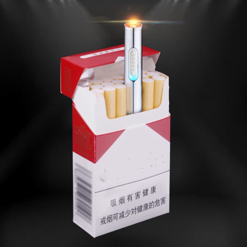 In Stock JJ820 Portable Rechargeable Lighter Wholesale Fashionable Long Strip Creative Personalized Cigarette Lighter Business Gift