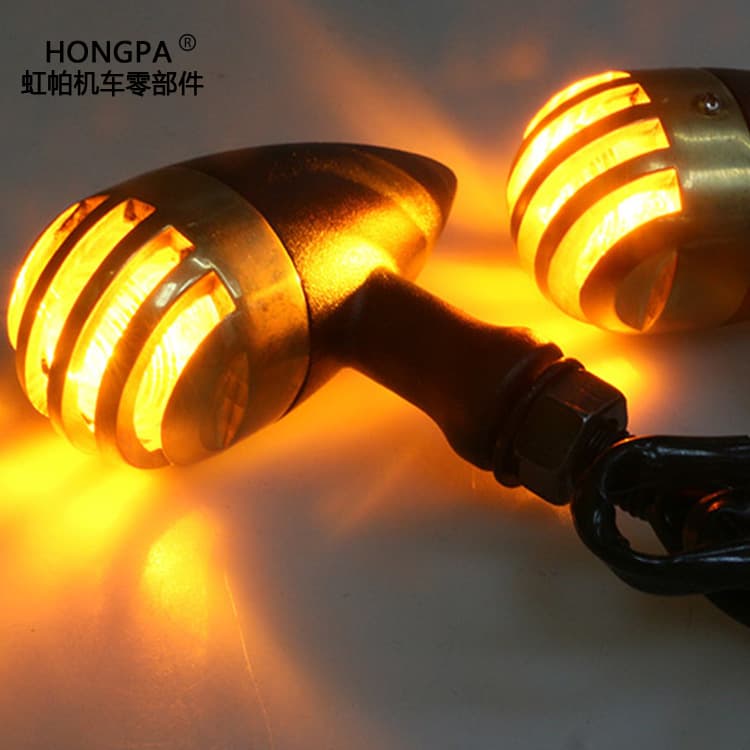 Motorcycle Modification Accessories Universal Aluminum Alloy Turn Signal LED Direction Indicator Retro Fence