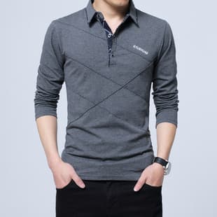 Men's Long Sleeve T-Shirt 2026 Spring/Autumn New Korean Slim Fit Cotton Men's Long Sleeve Custom Advertising Shirt