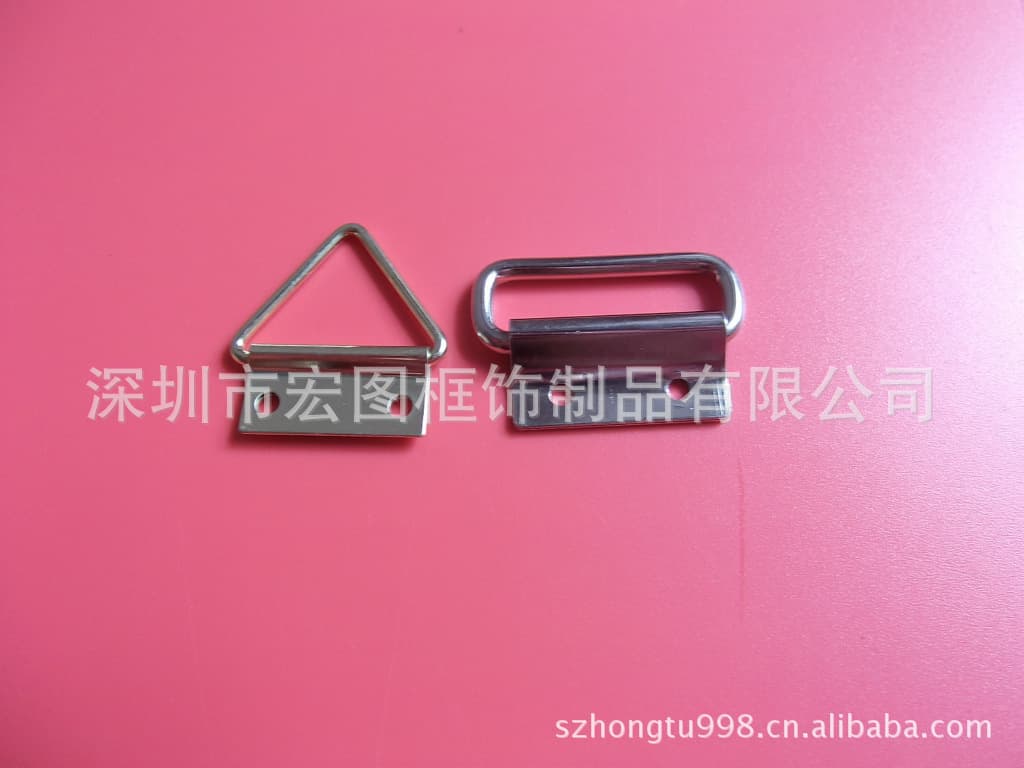 Professional production of photo frame hook hardware horizontal double-hole triangular hook, triangle hanger buckle double-hole hanging plate