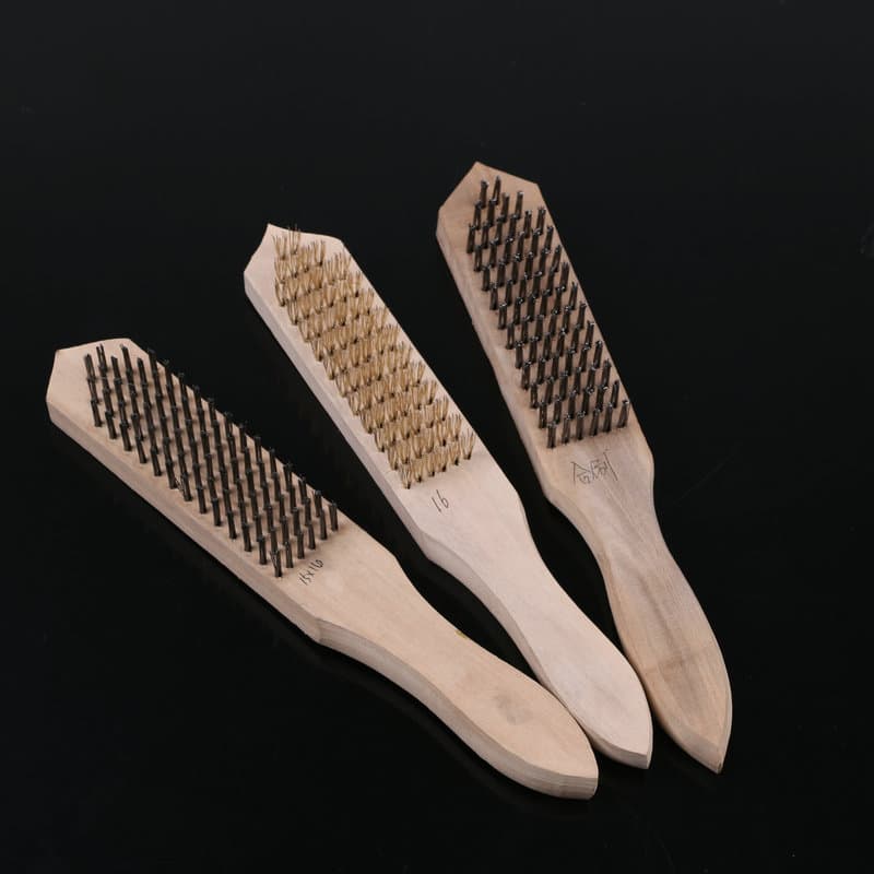 Wholesale Steel Wire Brush Cleaning Brush Rust Removal Brush Steel Wire Wheel Wood Handle Steel Wire Brush Fish Scale Brush Rust Removal Steel Wire Brush