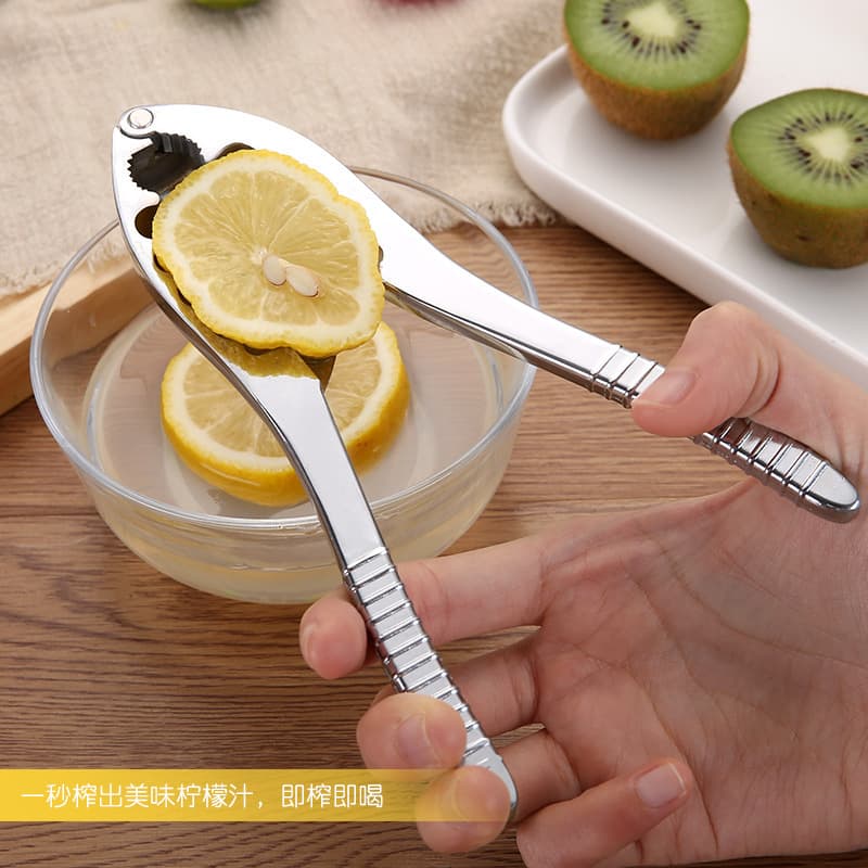 Lemon Clamp Juicer Stainless Steel Lemon Juicer Fruit Press One Piece Hand Pressed Portable