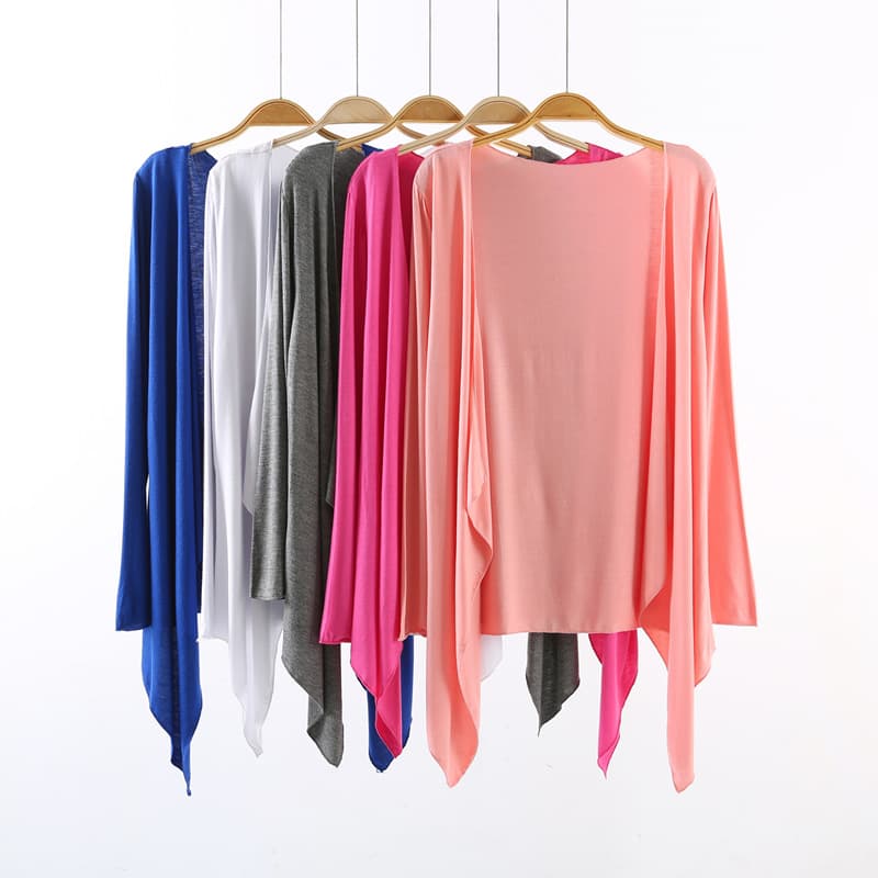 Spring new product cardigan women solid color coat long sleeve shirt air conditioning jacket