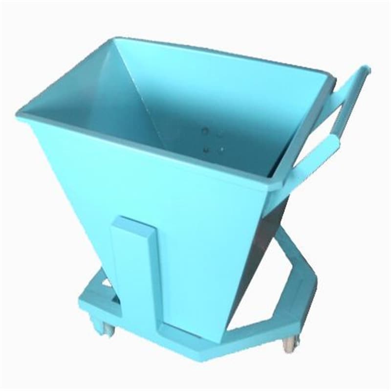 Machine tool chip conveyor waste cart - Industrial heavy-duty waste collection vehicle with filter screen, tipping iron scrap cart (Sino-German)