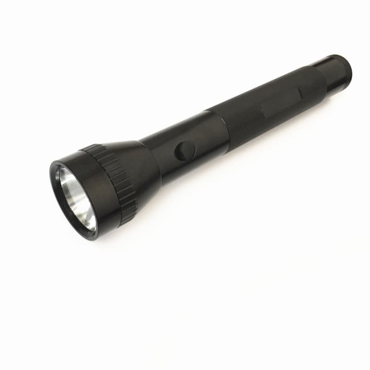 Manufacturer LED high-power flashlight long aluminum alloy patrol outdoor lighting camping gift 3-section size D