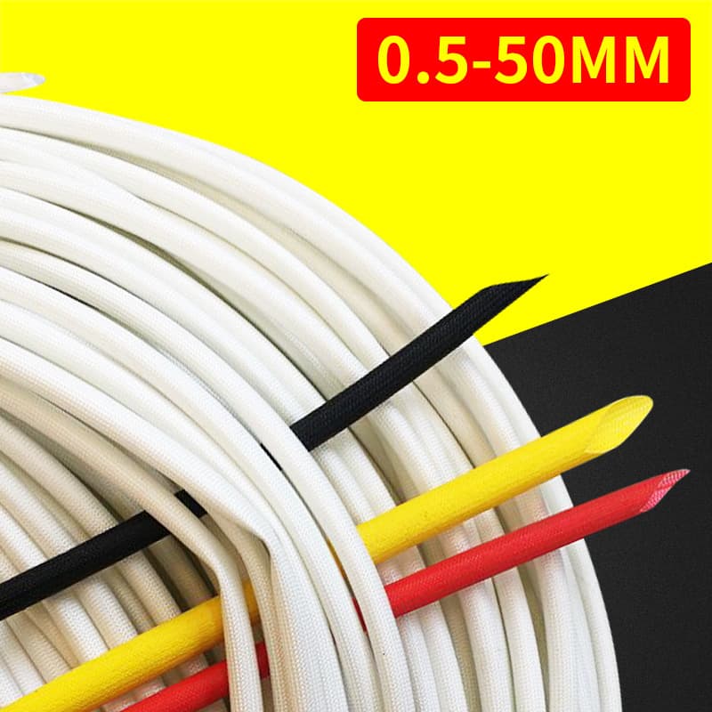 Factory Supply High-Temperature Insulation Sleeve, Glass Fiber Sleeve, Self-Extinguishing Tube with Inner Fiber Outer Rubber