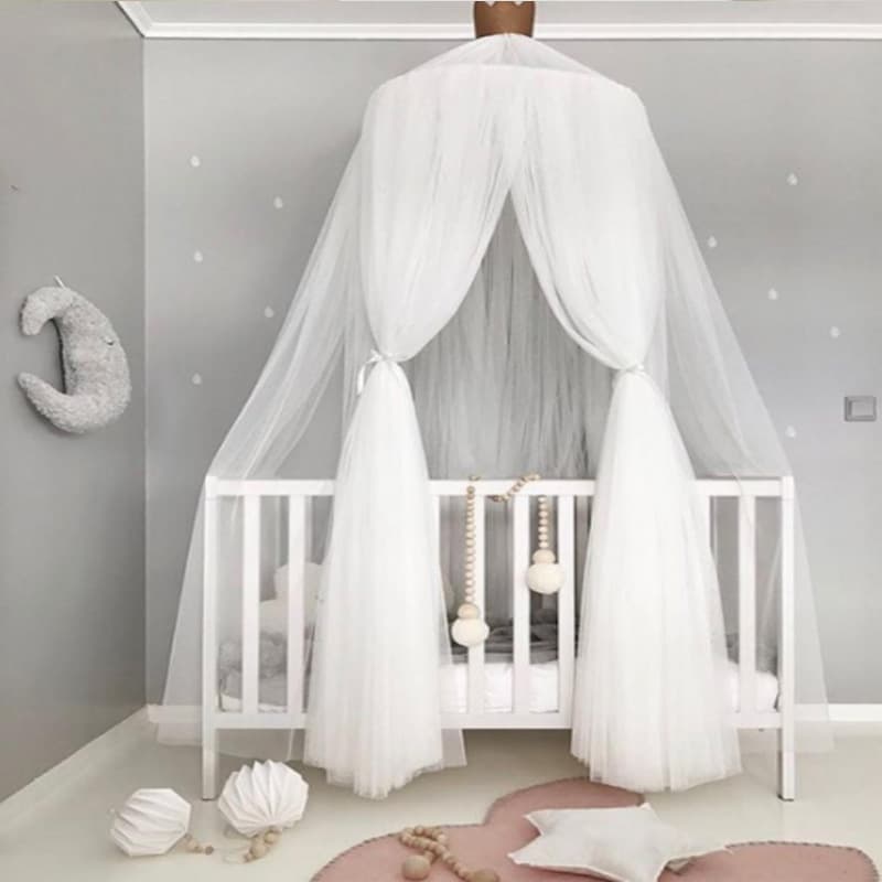 Best-selling Children's Dreamy Mesh Mosquito Net Dome Canopy Bed Curtain for Kids Cross-border Indoor Tent with Crown and Stars