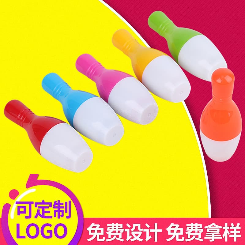 Six-Color Cartoon Design Ballpoint Pens Creative Stationery Bowling Ballpoint Pens Retractable Plastic Simple