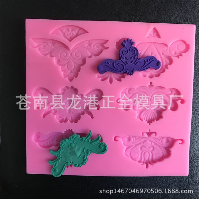 European Vintage Relief Lace Silicone Fondant Cake Mold Chocolate Mold Baking Epoxy Jewelry Tool Wholesale