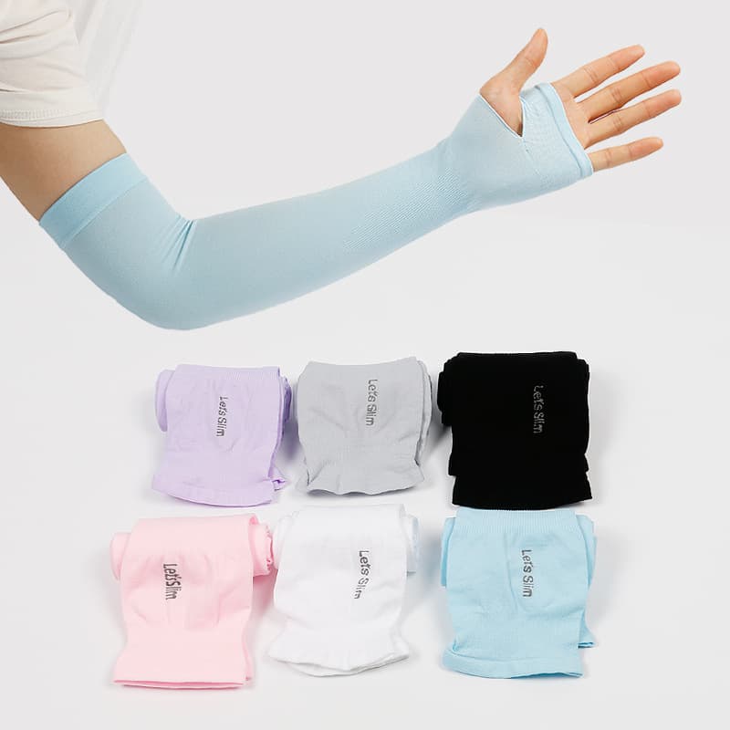 Summer Ice Silk Nylon Arm Sleeves, Seven Colors, Cycling Sunscreen Cooling Arm Sleeves, Unisex Outdoor Sports