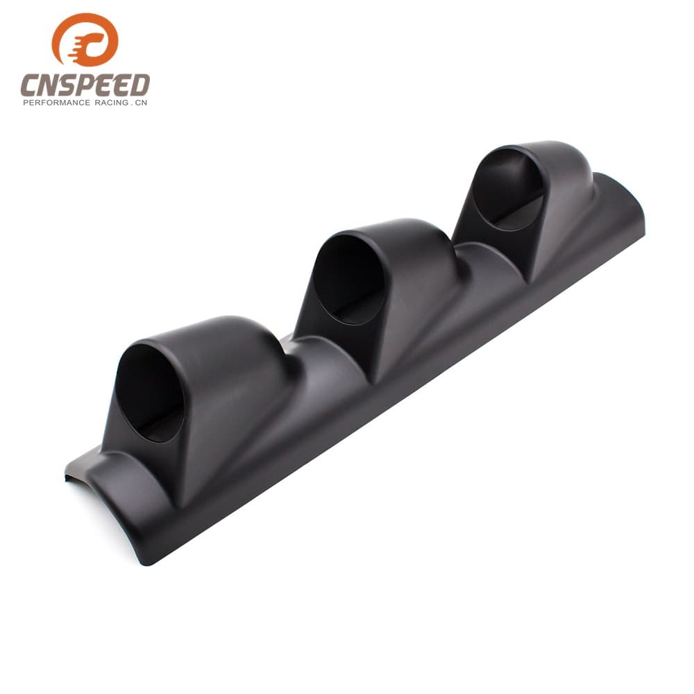 2-Inch (52mm) Modification Car Left 3-Hole Gauge Pod Gauge Holder Black Racing Base On-board