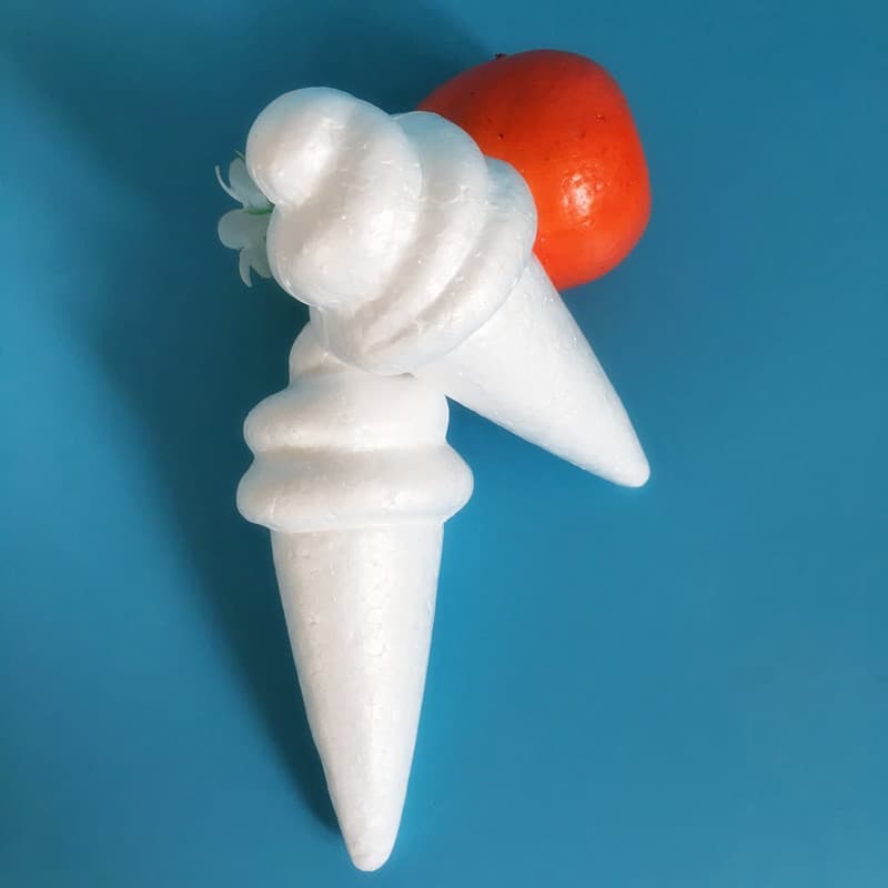 Supply of EPS Foam Balls, 14.6cm Ice Cream Shapes for Early Childhood Education, Cognitive Teaching, Window Displays, and Festive Decorations