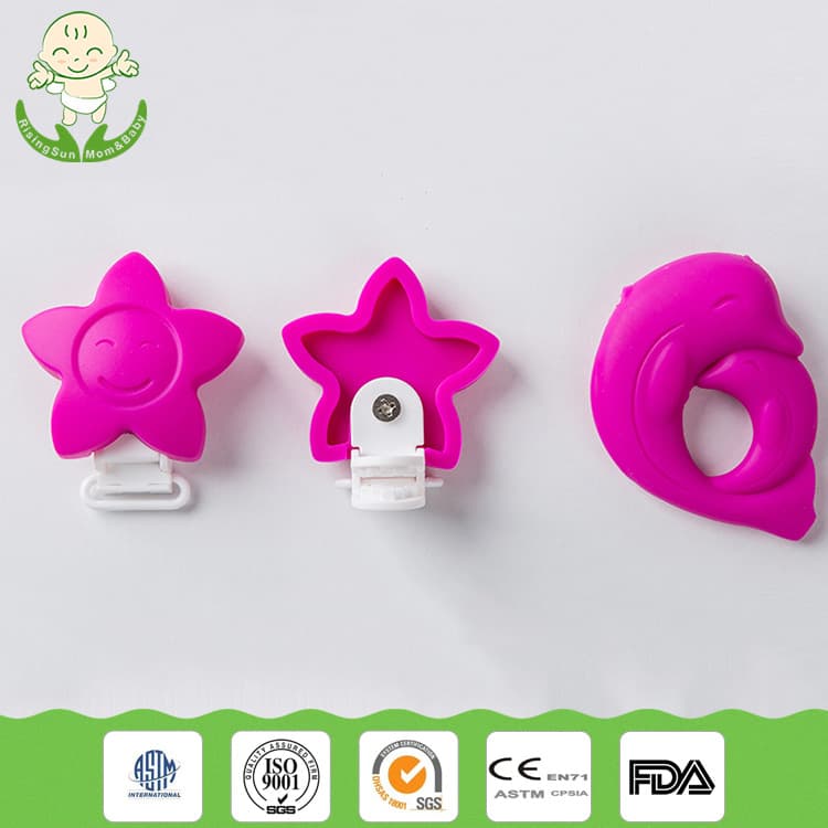 New pacifier clip, silicone pacifier clip, pacifier chain clip available
