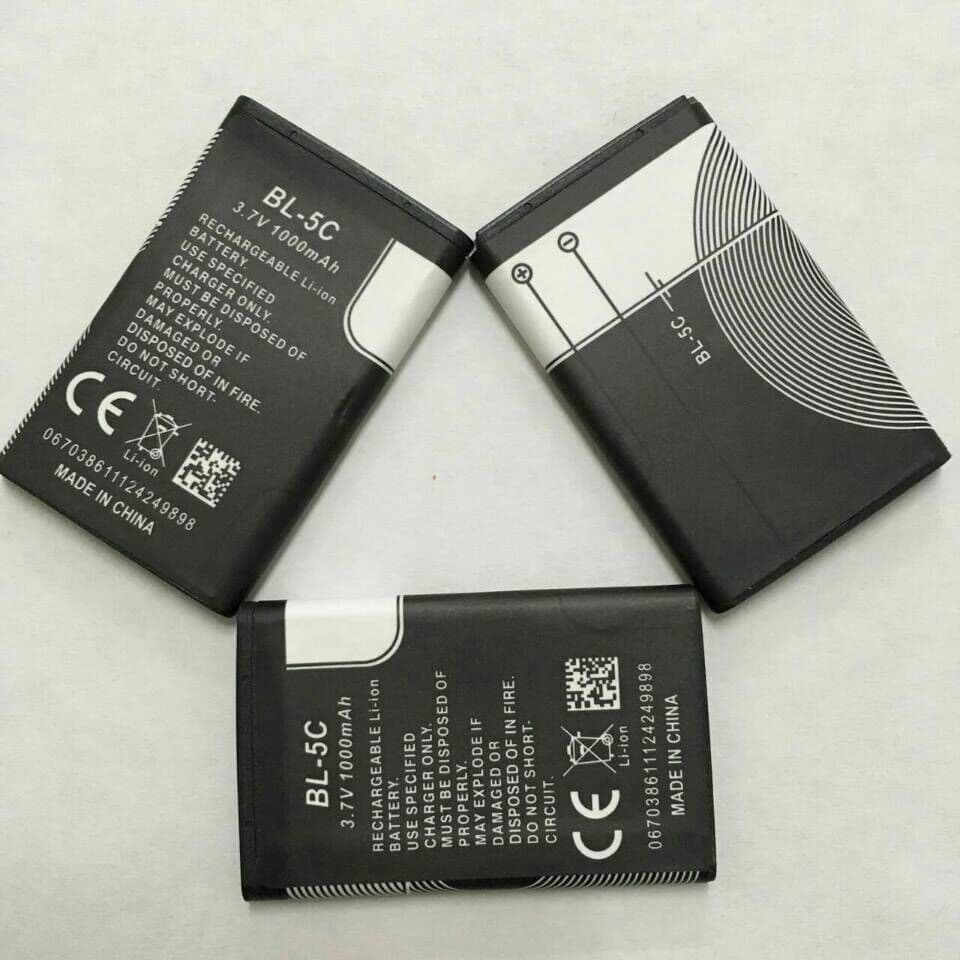 Factory Supply Mobile Phone BL-5C Lithium Battery 600mAh Full Capacity 3.7V Nokia Senior Phone Polymer Battery
