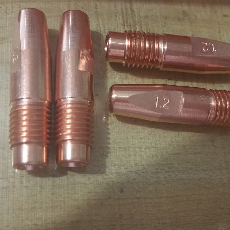 Chromium zirconium copper contact tip supply TOKINARC arc welding replacement consumables Phoenix 40MM*1.2MM*M10