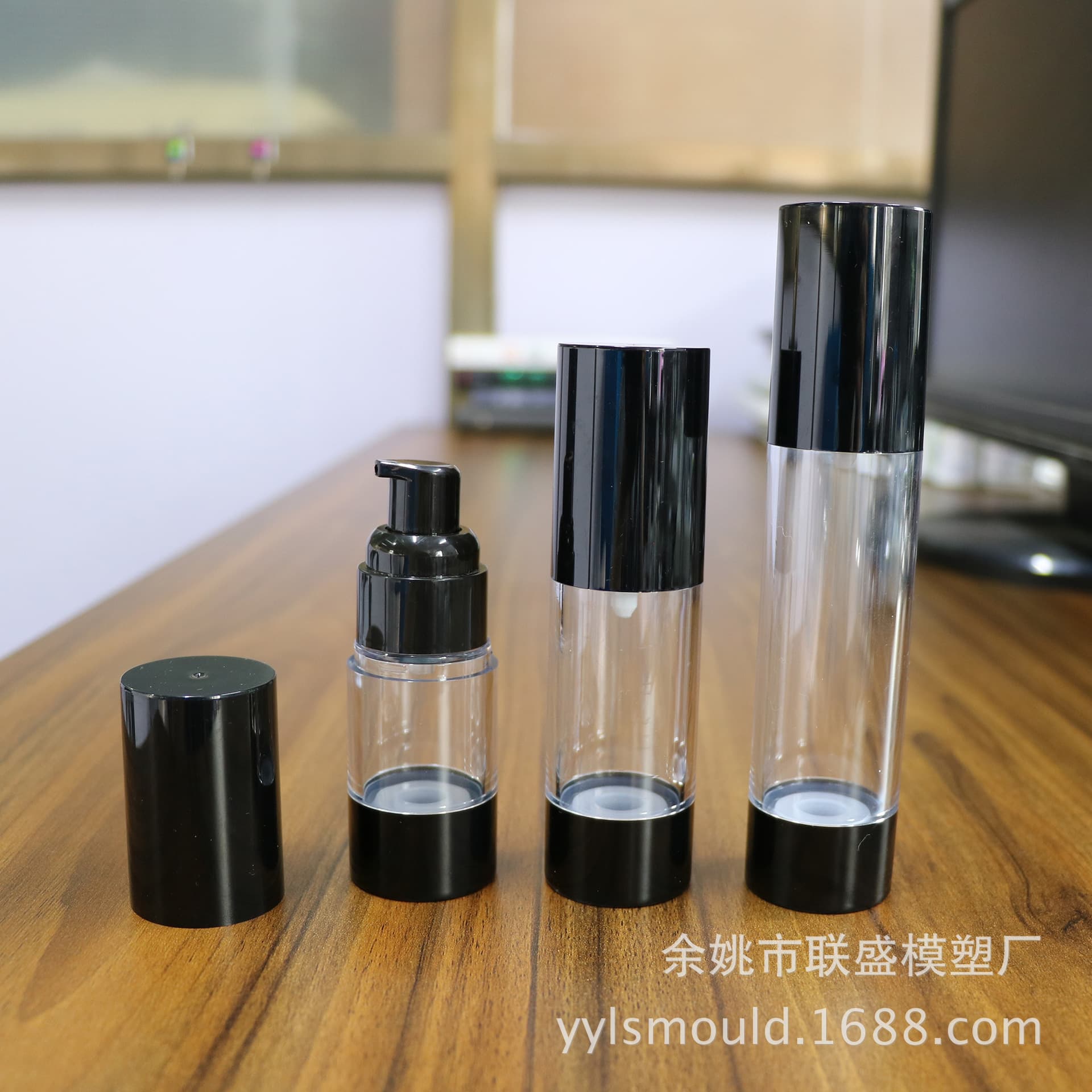 In Stock 15ml 30ml 50ml 80ml 100ml 120ml Black Transparent Vacuum Bottle Lotion Spray Vacuum Bottle