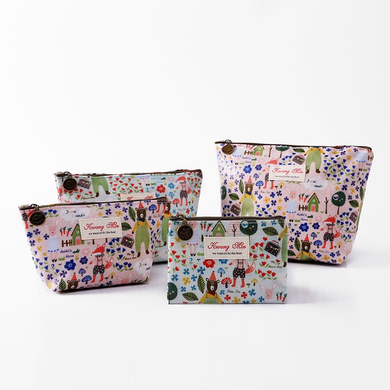 One piece drop shipping Korean version cute pattern cosmetic bag creative waterproof coin purse cosmetics storage bag toiletry bag