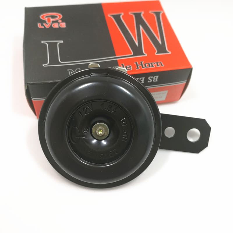 12V Motorcycle Black Electric Horn Waterproof Motorcycle Horn 105dB Hot-Selling Cross-Border E-commerce Item