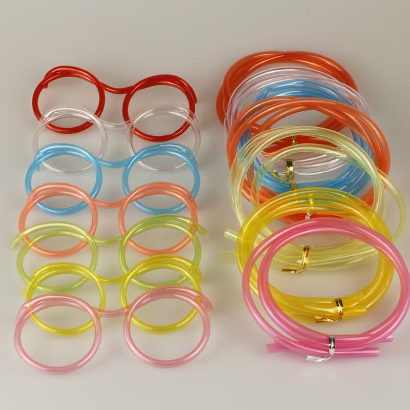 Creative and quirky straws, fun game interactive props, glasses straws for children and adults, lazy people, extra long art straws