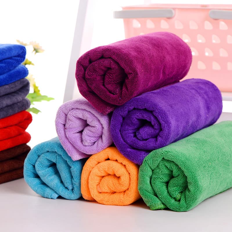Factory wholesale microfiber brushed car towel, sports towel, household daily use soft absorbent towel with logo option