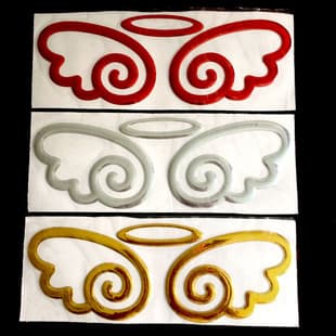 PVC Angel Wings Car Sticker Emblem Tail Decal 3D Soft Badge Fuel Tank Sticker Creative Auto Accessories Wholesale