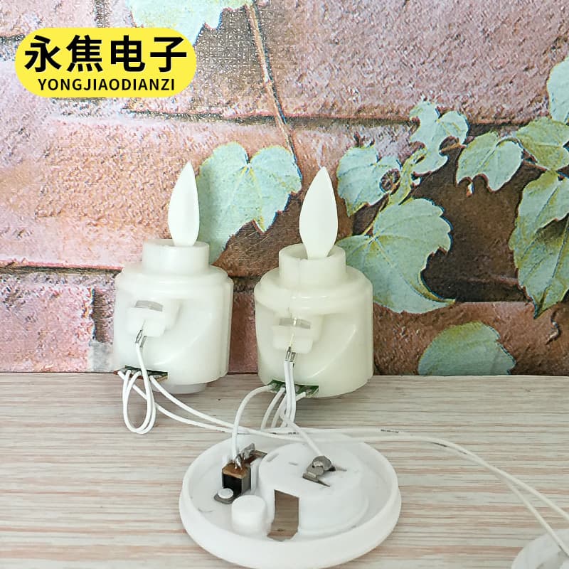 LED Tea Light Flickering Electronic Candle Lamp Night Light Simulated Candle Mechanism Paraffin Wick Candle Head