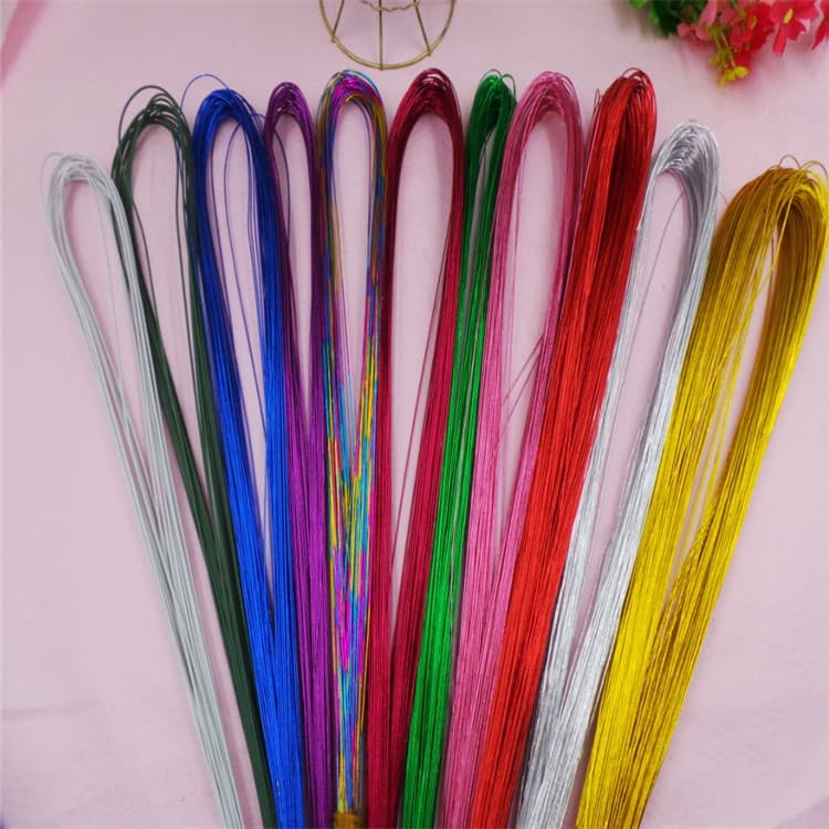 Wholesale Mesh Flower Material 22 Gauge Iron Wire Plastic Coated Wire DIY Handmade Flower Decoration Colored Wire