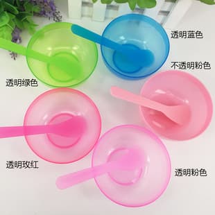 Transparent Face Mask Bowl Set Plastic Mask Stick Mixing Bowl DIY Beauty Cosmetic Mask Tool Stirring Stick