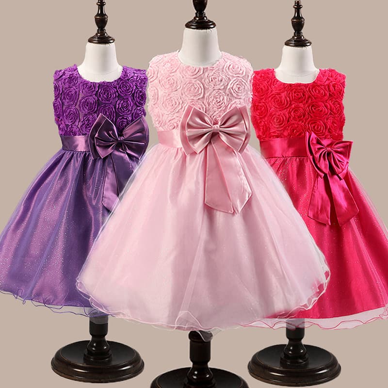 Christmas Dress 2021 Girls' Dress Children's Clothing Baby Princess Style Christmas Dress Foreign Trade Pettiskirt