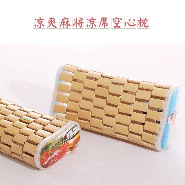 Summer Mat Pillow Mahjong Hollow Pillow Double-Sided Bamboo Pillow Sweat Pillow Student Adult Neck Protection Health Pillow Wholesale