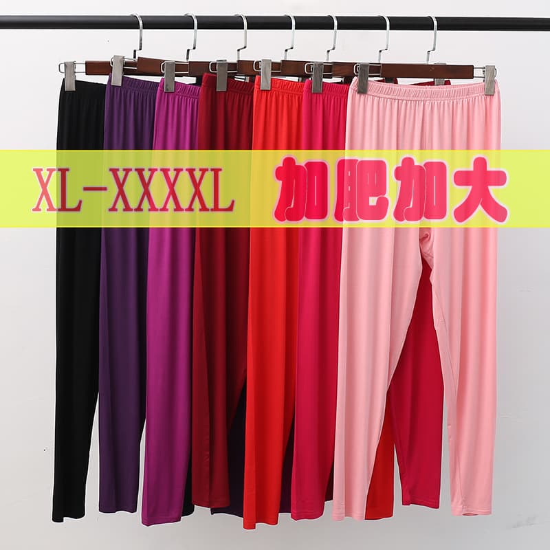 Women's Thin Plus Size Autumn Long Johns, One-Piece, Middle-aged and Elderly Stretch Lined Pants, Large Size Thermal Underpants, Plus Size 200