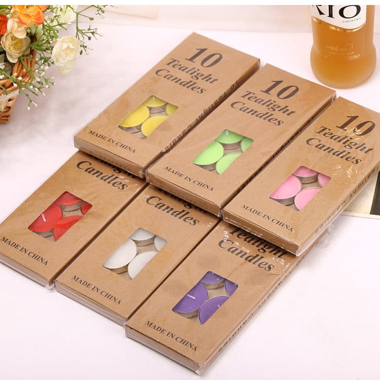 Wholesale Tea Light Candles for Wedding Confession, Ghee Lamp, Kraft Paper Cylinder Birthday Candles Romantic Confession