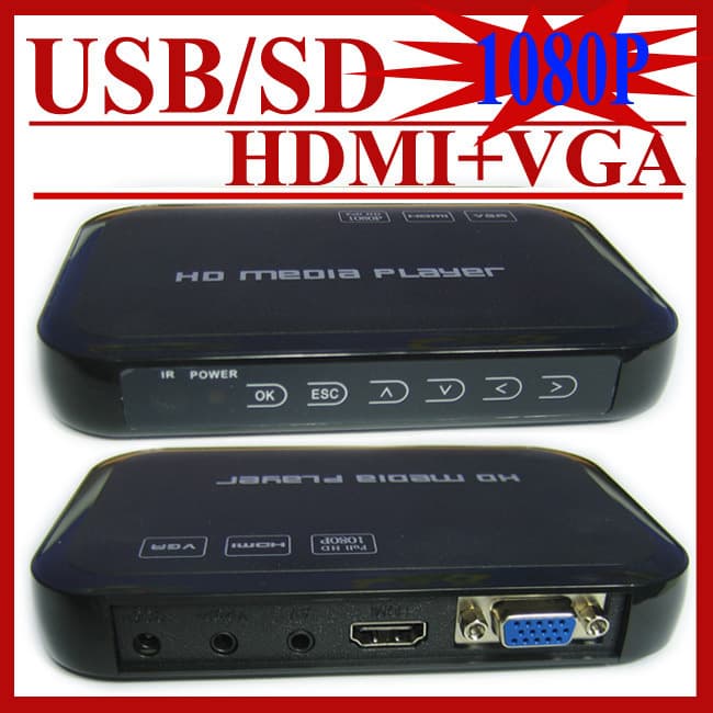 HDMI Multi-function Multimedia Audio-Video USB Flash Drive Portable Hard Drive HD 1080P Video Player Old TV Playback