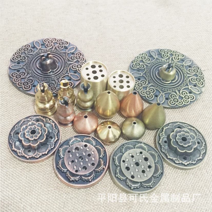 Wholesale Brass Gourd Incense Holder Nine-hole Incense Stand Mini Incense Tray Creative Incense Stick Clip Accessory