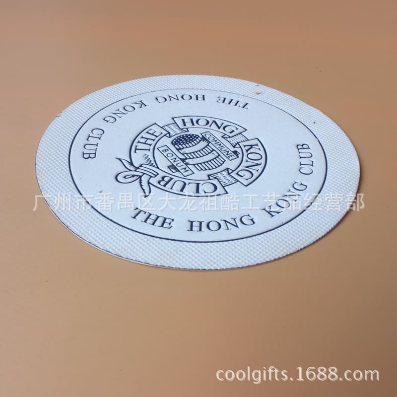 Eco-friendly absorbent paper coasters for beer promotional gifts, disposable absorbent cotton paper coasters for hotels, placemats
