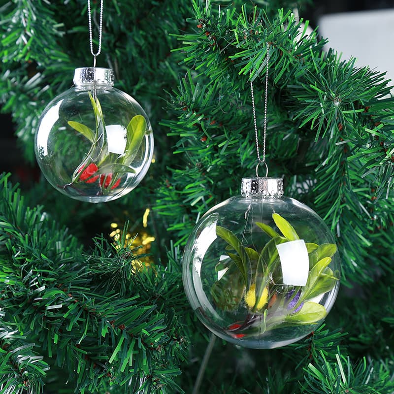 New DIY Transparent Christmas Ball Decorations for Christmas Tree Windows Pet Material Office Culture / Christmas Decorations