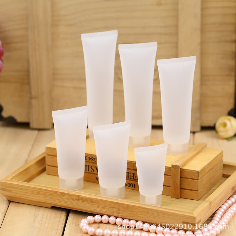 Cosmetic Soft Tube, Face Wash Lotion Dispenser Tube, Refillable Bottle, Cosmetic Packaging Material, Transparent Tube